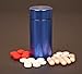 Stash Jar - Smell Proof Discreet Aluminum Storage Container with Airtight Seal (Sapphire Blue)