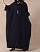 Mordenmiss Women's Bat Sleeve Summer Maxi Dress New (Large, Black)