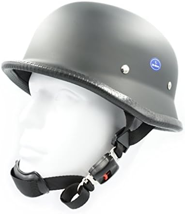Hot Rides Classic Chopper Biker ATV Helmet Novelty (Non Dot) For Cruiser Harley Scooter German (X-Large, Flat Black)