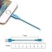 Short iPhone Cables, ZiBay 3-Pack USB Lightning Cord [7 Inches] for iPhone 7, iPhone 6, iPhones 5, iPad Mini, iPad Air, iPod Touch (3-Pack) (Blue)