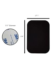 Ozgoe JF-03 Happy Bell placa de metal de montaje para soporte magnético para auto con calcomanía 3M 4 x rectangular 4 x Ronda, paquete de 8