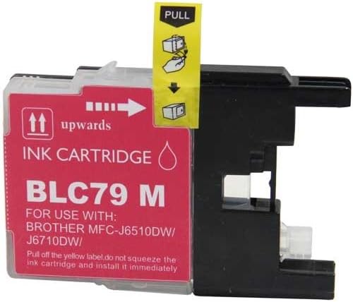 Bulk LC79M Brother Compatible Inkjet Cartridge, Magenta Ink: CLC79M (12 Inkjet Cartridges)