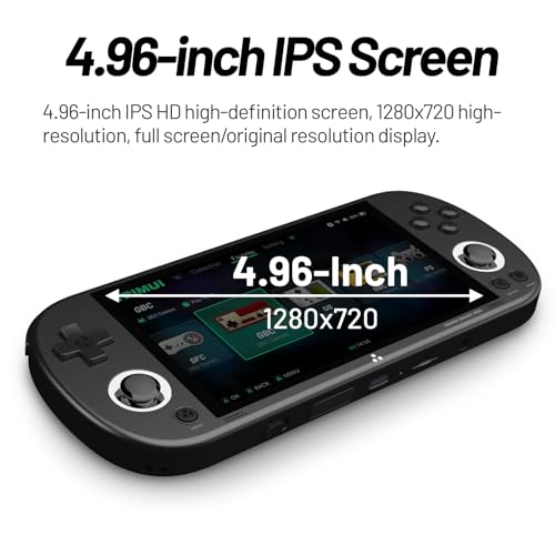 Trimui Smart Pro Retro Handheld Game Console, 5" IPS Screen Portable Game Console with 5000mAhBattery, Built in 128G TF Card &15000+ Games,Support WiFi Multiplayer Online Battle (White)