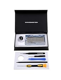 ScandiTech, batería modelo iP5S-5C - Juego de repuesto con herramientas, adhesivo e instrucciones - Batería 1560 mAh 0 ciclos - Repare su teléfono en 15 minutos.