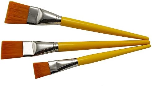 ZHOUXINXING3Pcs/Set Nylon Hair Yellow Wood Long Rod Big Oil Painting Brush Drawing Art Supplies