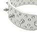 Wellbro Deluxe Fashion Spikes and Rhinestones Studded PU Leather Dog Collar, Adjustable Bullet Rivets Pets Collar, Durable and Soft, 16.8