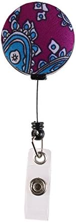 Fashion Totem Design,24 inch Retractable Cord,Badge Reel Clip Cute Name/ID Badge Holder For Office Employee,Doctor,Teacher,Nurse And Exhibition