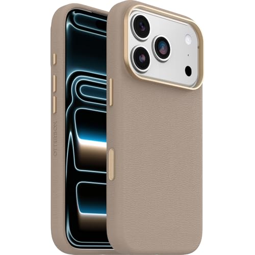 OtterBox Symmetry Cactus Leather Case for iPhone 18 Pro/iPhone 17 Pro, Grey