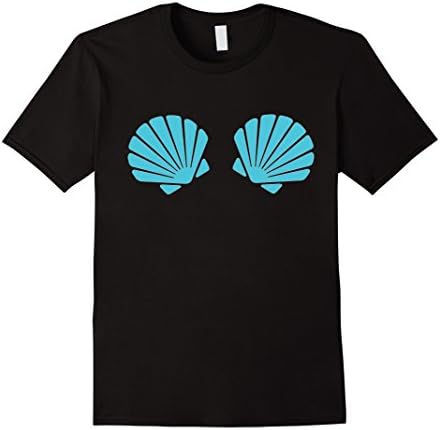 Men's Seashell Bra Shirt - Mermaid Shirt 3XL Black