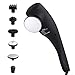 6 Interchangeable Nodes Massager, NURSAL Handheld Deep Percussion Massager with Heat, Variable Speed Adjustment and Anti Slip Design
