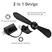 USB Phone Fan, Dtryou Fashion Portable 2 in1 Micro USB Fan with Two Leaves for iPhone 7 6/6S & 7 Plus/6s Plus & iPhone SE, iPad Air , Mobile Power , Android Amartphones (Black)