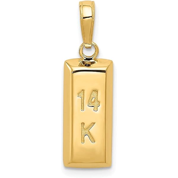 Amazon.com: Diamond2Deal 14K Yellow Gold Crown Pendant (L- 25 mm W