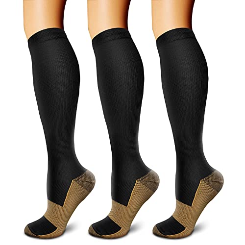 Copper Compression Socks (3 Pairs) 1520 mmHg Circulation is Best
