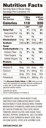 Daily Kneads Sliced Loaf Whole Grain Veggie Bread (Variety, 2-Pack)