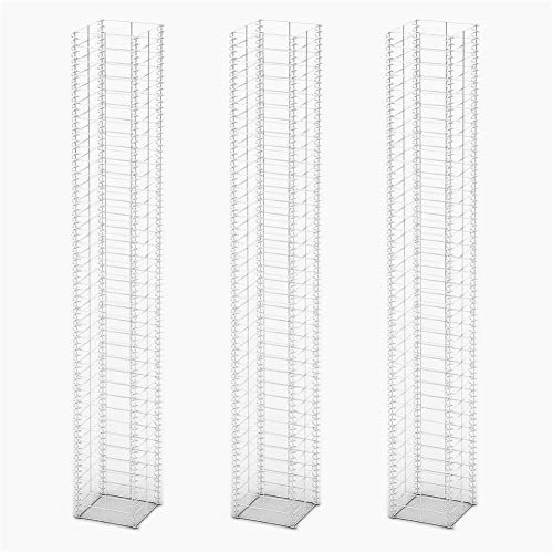BLUECC 3 pcs Garden Fencing Set Galvanized Steel Gabion Basket/Planter/Raised Vegetable Bed (9.8″ x 9.8″ x 77.6″)