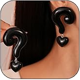 Question Mark Earrings for Women Chunky Resin Acrylic Question Mark Dangle Statement Earrings Fashion Jewelry