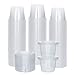 Galashield 100 Sets 1 oz Small Plastic Containers with Lids, Jello Shot Cups, Disposable Portion Containers, Souffle Cups for Sauce and Dressing
