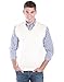 Andrew Rohan Men's 100% Cotton V-Neck Sweater Vest, Natural, Medium