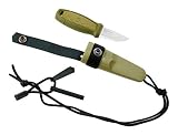 Morakniv Eldris Fixed-Blade Pocket-Sized Knife with Sandvik Stainless Steel Blade, Lanyard and Firestarter, Green, 2.2 Inch
