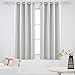 Deconovo Grommet Blackout Curtains Thermal Insulated Window Coverings Window Treatments for Living Room 52W x 63L Inch Platinum Set of 2