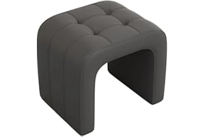 Small Foot Stool for Home, Minimalist Leather Ottoman, Upholstered Shoe Bench, Entryway Bench for Balcony, Living Room and Be