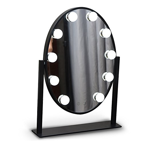 Hollywood Lighted Makeup Vanity Mirror with 10 LED Bulbs Dimmable Touch Screen Large Round Tabletop Mirror Best Gift for Girls