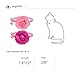 PUPTECK Cat Collar with Bells - 2 Pack Cute Breakaway Kitten Collars with Removable Accessories, Heart and Flower