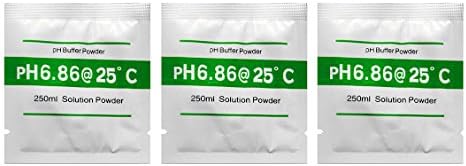pH Meter Buffer Solution Powder Set, 3 Pack of 6.86 pH Solution, Easy and Portable, Makes 1-Cup Portions (3 Packs 6.86 pH)