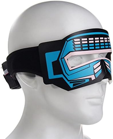 DNA Music LED Party Masquerade Eyes Mask For Dancing,Riding,Skating,Party, Halloween, and any Festival US SELLER !! (Blue Eyes Mask)