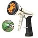 Garden Hose Nozzle Sprayer,Heavy Duty Metal Spray Nozzle 9 Adjustable Watering Patterns,Anti Leak Pressure Pistol Grip Trigger Water Nozzle Best for Hand Watering，Plants,Lawn,Car&Pets Washing.