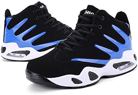 Monrr High-Cut Black & White Non-Slip Gym Shoes, Men’s Sneakers, 3 Colors (Black, Red, Blue)