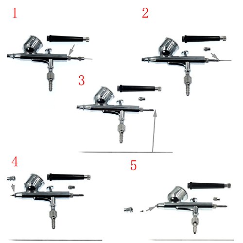 Master Airbrush Multi-Purpose Gravity Feed Dual-Action Airbrush Kit with 0.3mm Nozzle,Huphant - 130 Beginner DIY Painting Coating Hip-hop Graffiti Cake Food Coloring Smooth Feel Material is Copper - Thumbnail 2