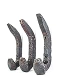 Rustic Reclaimed Railroad Spike Coat Hook - Vintage Decor Organizer for Any Entryway, Bedroom, Living Room or Kitchen - Heavy Duty Original Iron Coat Rack (Double Hook)