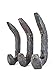 Rustic Reclaimed Railroad Spike Coat Hook - Vintage Decor Organizer for Any Entryway, Bedroom, Living Room or Kitchen - Heavy Duty Original Iron Coat Rack (Double Hook)