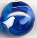 Mega Marble - Blue Jay Mammoth - Large 1-5/8 Inch Glass Marble