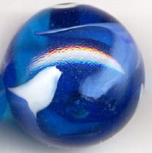 Mega Marble - Blue Jay Mammoth - Large 1-5/8 Inch Glass Marble