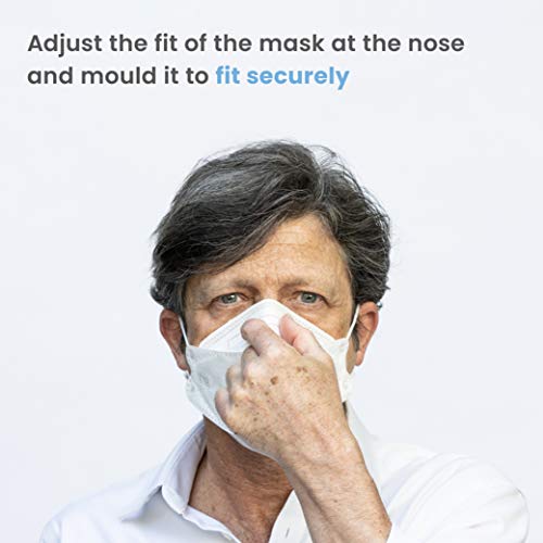 Covaflu KN95 Face Mask, Pack of 10 Masks, Cup Shaped KN95, 5 Layers