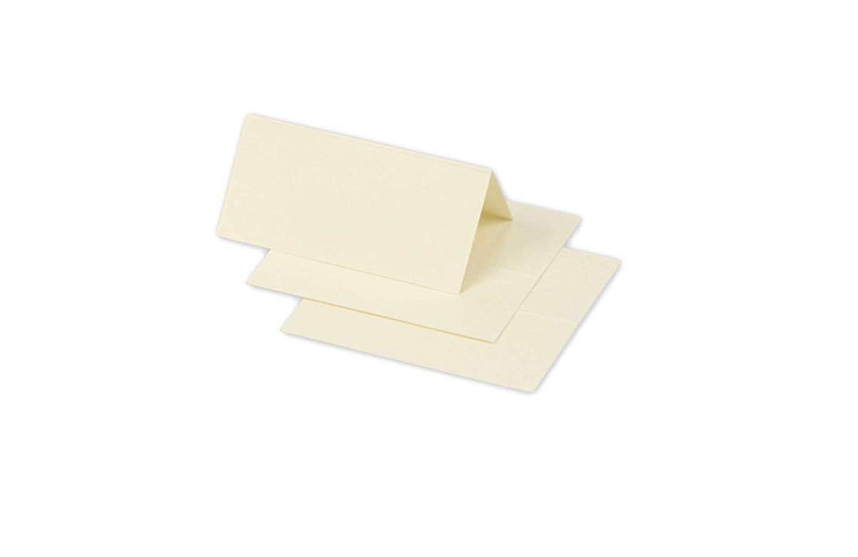 Clairefontaine 75017C Pack of 25 Place Cards Format 8,5x8cm 210g/m² - Cream colour Invitation Events and Correspondence - Pollen range - Premium Smooth Paper