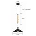 CLAXY Ecopower Vintage Metal & Hemp Rope Chain Pendant Light Hanging Ceiling Light