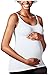 Bravado Designs Women's Seamless Maternity Nursing Tank Top for Breastfeeding, Pregnancy Must Have with Built in Bra, Black, Medium