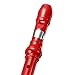 KINGSO Soprano Descant Recorder 8-Hole With Cleaning Rod + Case Bag Music Instrument Red