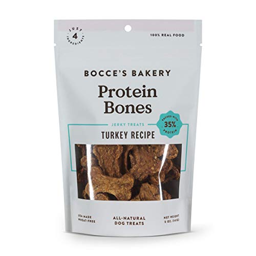 Bocce'S Bakery Turkey Protein Bones Bag Dog Treat, 5 Oz