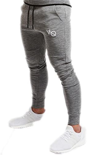 Fashion Jogger Pants Skinny Casual Trousers Quality Sweatpants Gray M