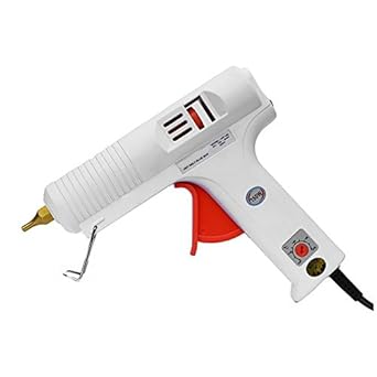 HRDEALS 150 Watt MULTI TEMPRETURE Hot Melt Glue Gun/ 150W Multi Temperature High Power Hot Melt Glue Gun (11 MM Diameter) (White Glue Gun with 10 White Glue Sticks)