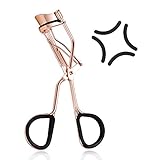 AMTOK Eyelash Curler With Refill Pad Lash Curlers Tool,Get Big Bold Curled Lashes(Rose Gold)