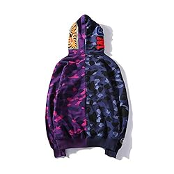 EXXE&OYYO Men's Shark Hoodie,Cotton Material Shark