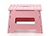 StepSafe? High Quality Non Slip Folding Step Stool For Kids and Adults with Handle- 9 in Height, Holds up to 300 Lb! (pink) by StepSafe