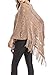 QZUnique Women's Sweater Cape Pullover Knitted Shawl Tassels Knit Poncho-Like Wrap