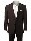 MONDAYSUIT Mens Two-Piece Slim-Fit Solid Two-Button Blazer Jacket & Trouser