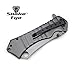 Snake Eye Tactical Heavy Duty Folding Pocket Knife Outdoors Camping Hunting Fishing. (Black Wood)